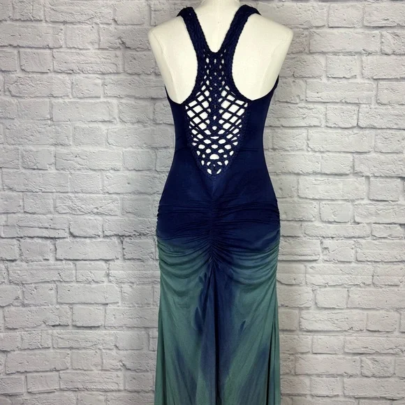 SKY MAXI DRESS AQUA OMBRE Size M - Picture 7 of 9